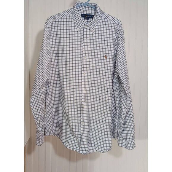 Ralph Lauren , Blue label, 100% cotton long sleeve button down shirt size XL - Picture 1 of 4